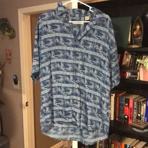 Island Style Silk Button Down T-Shirt